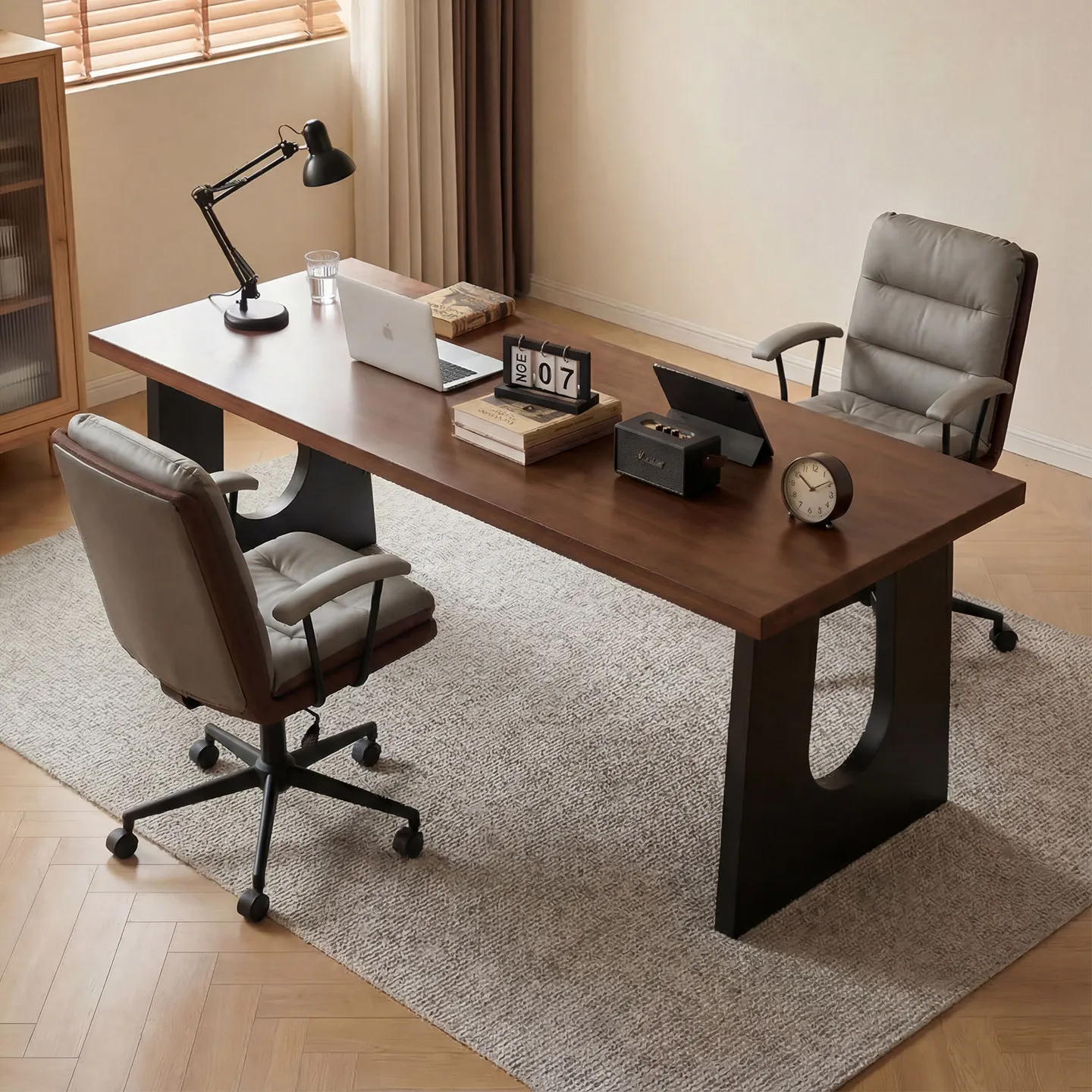 Office Table And Chair Combination To Living Room Dining Office Solid Wood Large Board Table Simple Home Sofa Learning Table