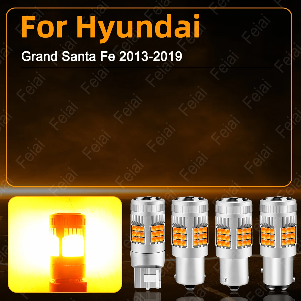 For Hyundai Grand Santa Fe Turn Signal LED Light Car Indicator Bulb Amber Grand Santa Fe Accessories 2013 2014 2015 2016-2019