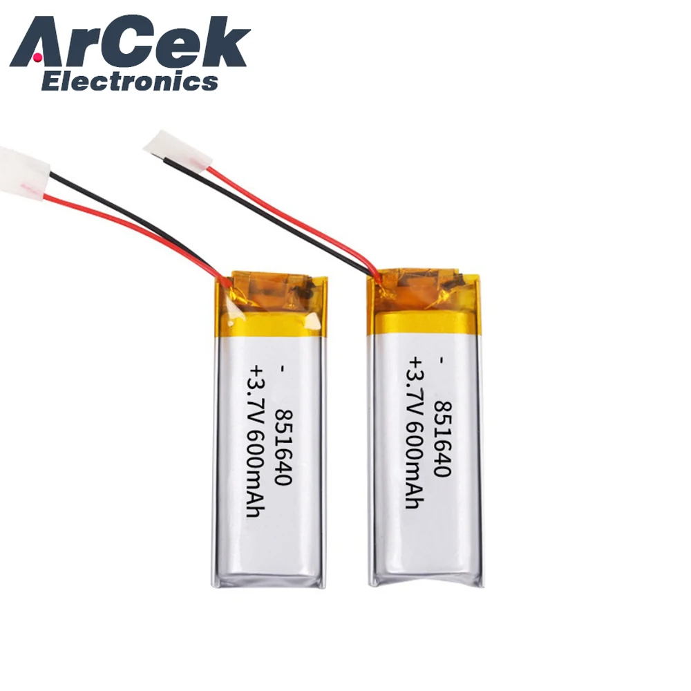 2PCS 3.7V 600Mah 85…