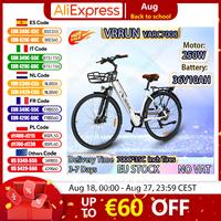 VARUN VARC7008 Electric Bicycle 250W Powerful Motor 36V10AH Lithium Battery Adult Riding Electric Bike 700C*35C inch Tire E-bike