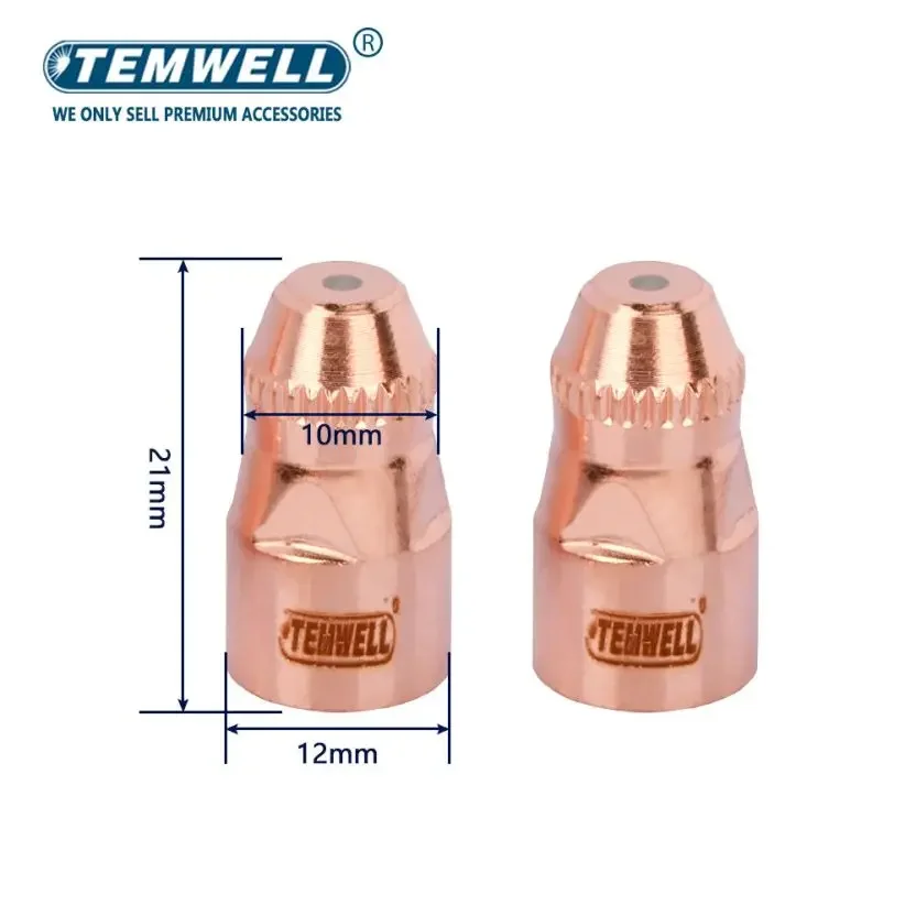 Сопло плазменного электрода P80, 1,1/1,3/1,5/1,7 мм, режущие детали 60 А 80 А P80 CNC lectrode, аксессуары для плазменного резака, 20/40 шт.