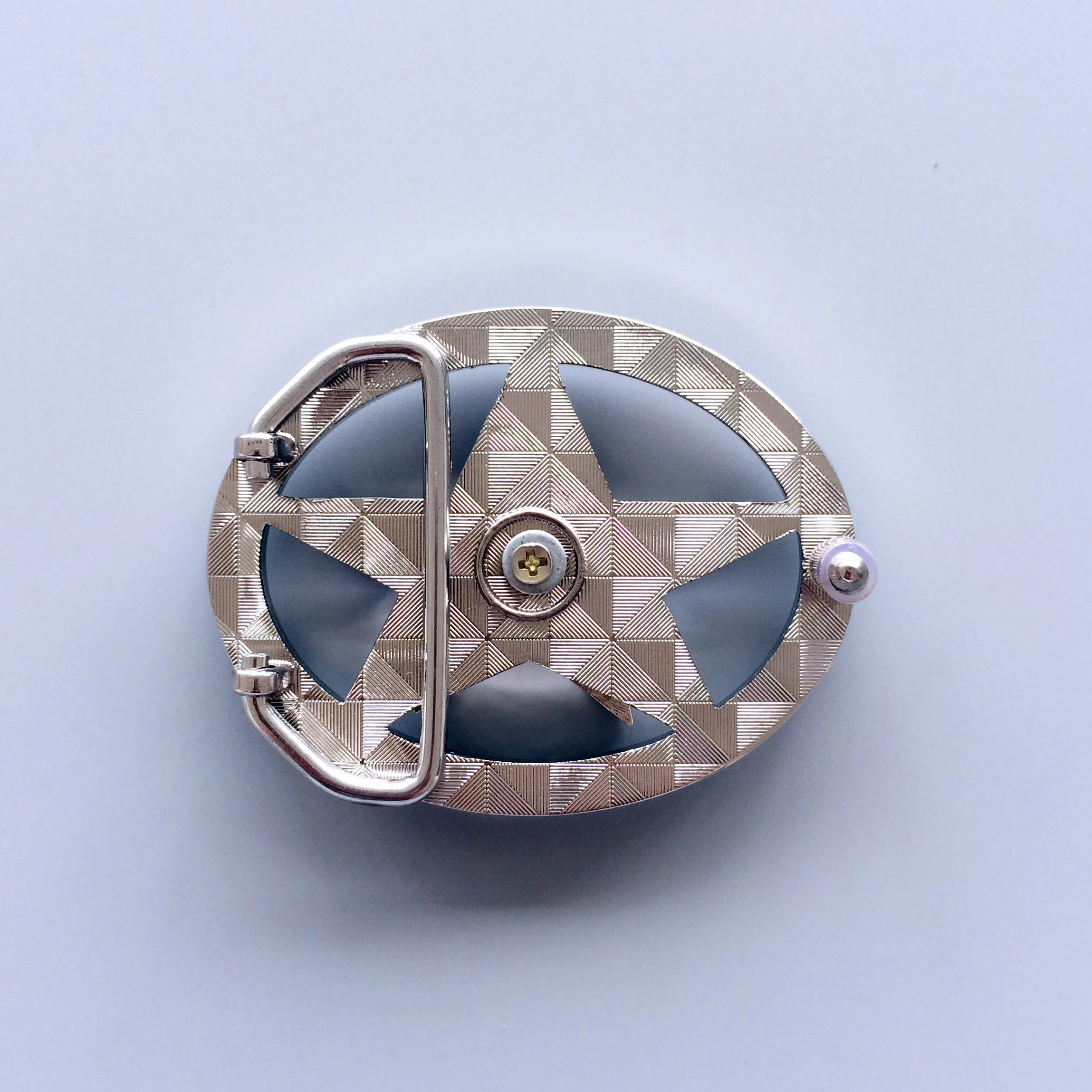 Small Size Rhinestones Star Spinner Belt Buckle BUCKLE-SP030