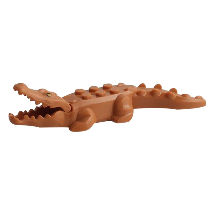 Zoo Krokodil Shark Freunde Mini Tier Set Action-figuren Bausteine Kinder Geschenke Spielzeug Tier Zubehör Ausrüstungen