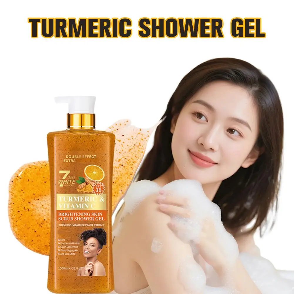 

Large Capacity Turmeric Shower Gel Long-lasting Fragrance Brighten Skin Body Cleansing Care Skin Moisturizing Deep Shower G F0W0