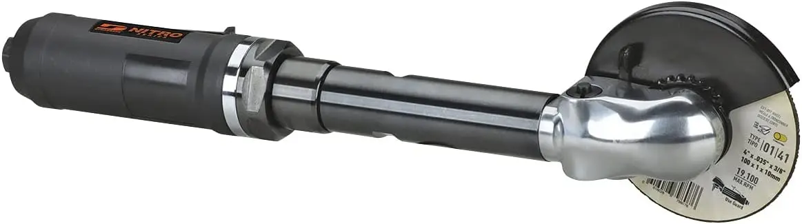 

(ECU4) 4" Diameter Extension Right Angle Cut-Off Tool | 3/8"-24 Spindle, 1 hp 14000 RPM Pneumatic Motor | Accepts 4" Diameter Type 41 Reinforced Cut-Off Wheels