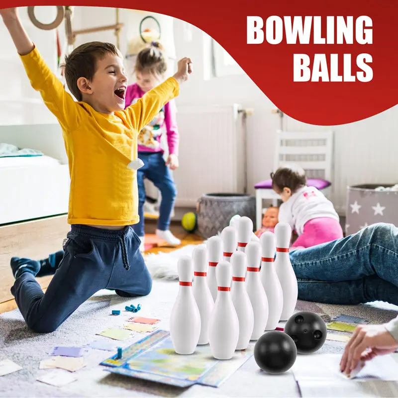 Set di palline da bowling Set di giochi sportivi educativi multifunzionali per interni ed esterni Set di giochi da bowling per bambini Regali di Natale per bambini