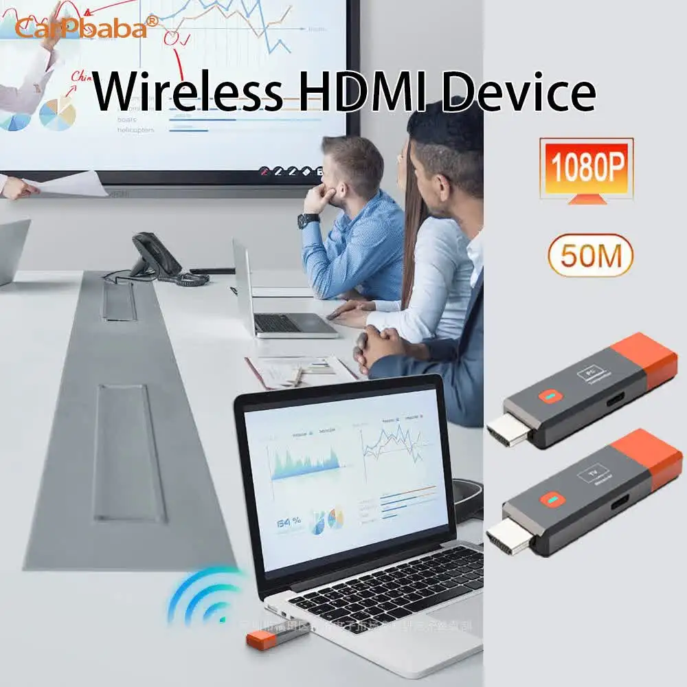 Wireless HDMI-Compatible Video Transmitter and Receiver Extender kit TV Stick Dongle Adapter For PC Camera Laptop To Monitor TV