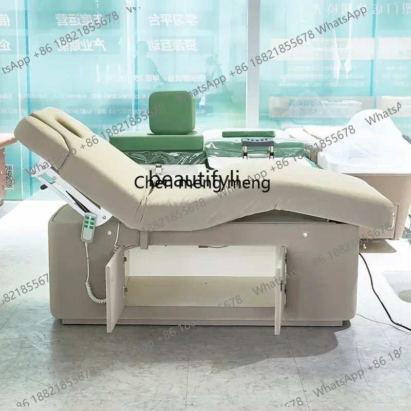 H134 Electric beauty bed, constant temperature heating massage bed for beauty salons, Spa multi-function, embroidery bed