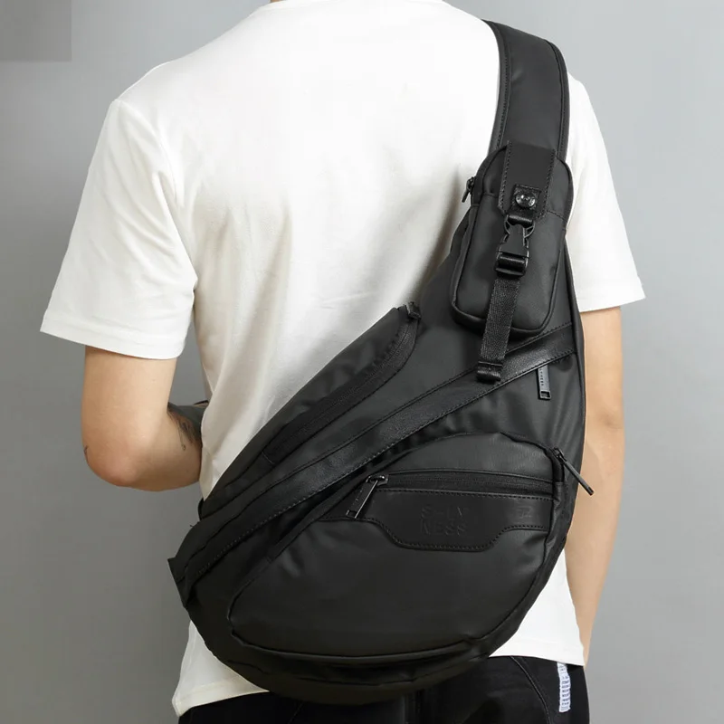 High Quality Nylon Men Sling Backpack Day Pack Messenger Shoulder Bags Male Waterproof Cross Body Chest Bag Rucksack Knapsack