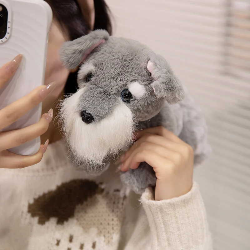 25 سنتيمتر Kawaii Schnauzer/هوسكي/بلدوج/القس الألماني/شاربي/كورجي/بيغل أفخم دمية على شكل حيوان دمى مهدئة للأطفال هدية عيد ميلاد