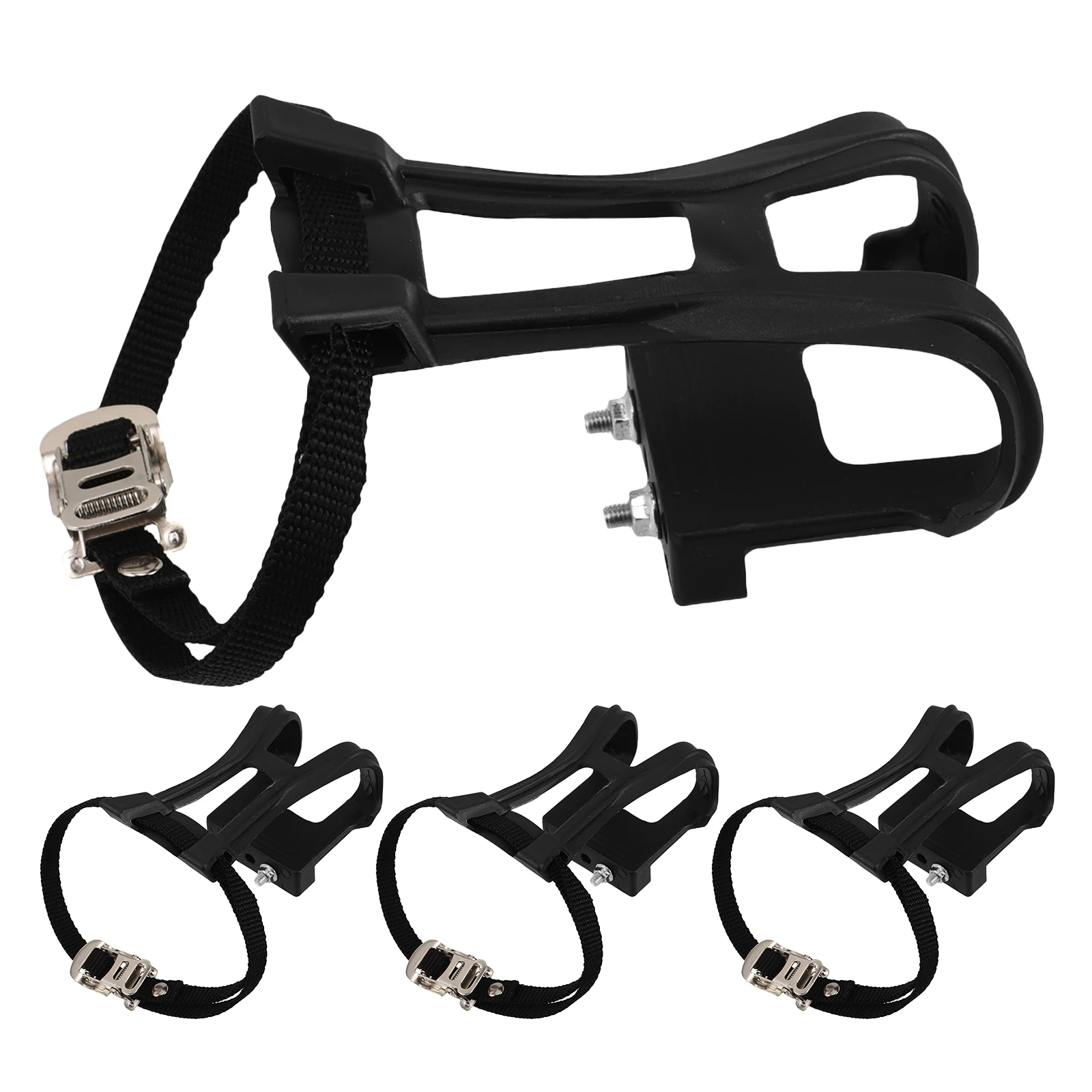 

4Pcs Bike Pedal Toe Clips Adjustable Elastic Straps for Cycling Exercise Road Mountain Bicycle Foot Holder Toe Clips Pedal Cage