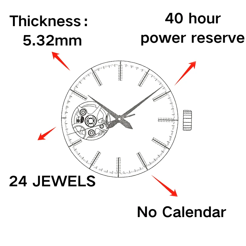 NH38 High precision automatic mechanical watch movement movement mechanism Japan original NH38 movement Mod