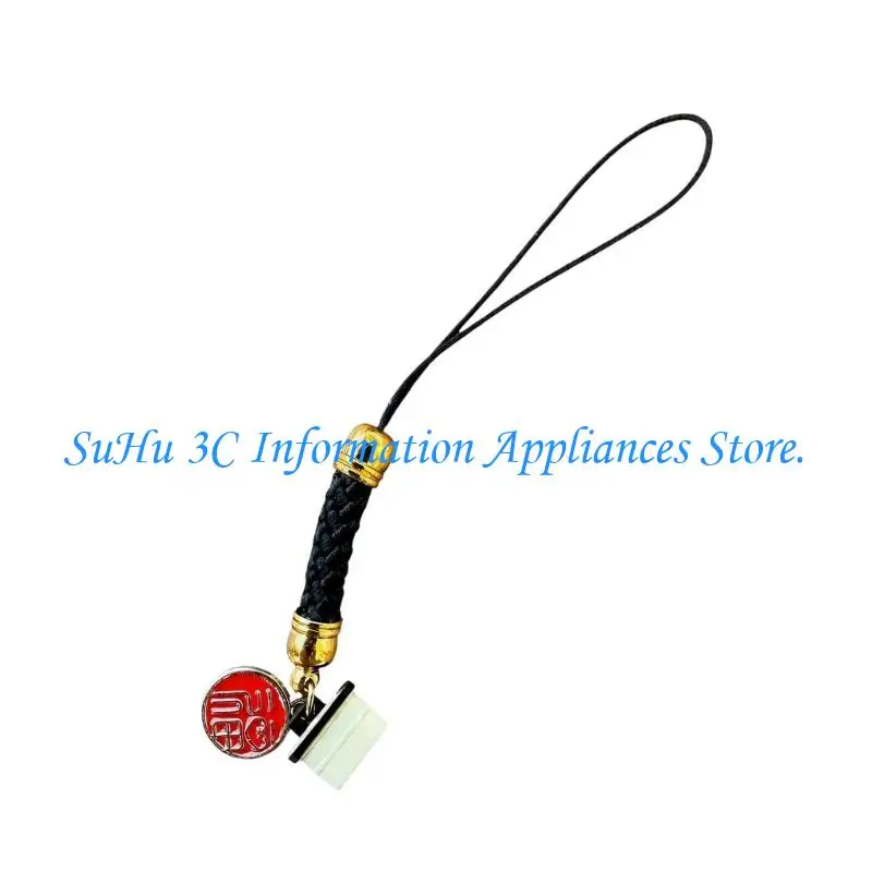  Decorative USB C Dust Cover with Carry Cord Metal Nylon & Silicone for Travel