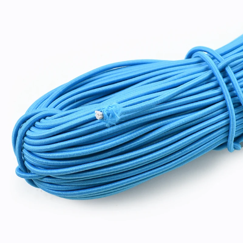 10/20/30 Meter 3mm Buntes Elastisches Band für Haarbänder, Masken, Gummibänder, Hüte, Schnürsenkel, Kordeln, Gummiseile, Nähzubehör
