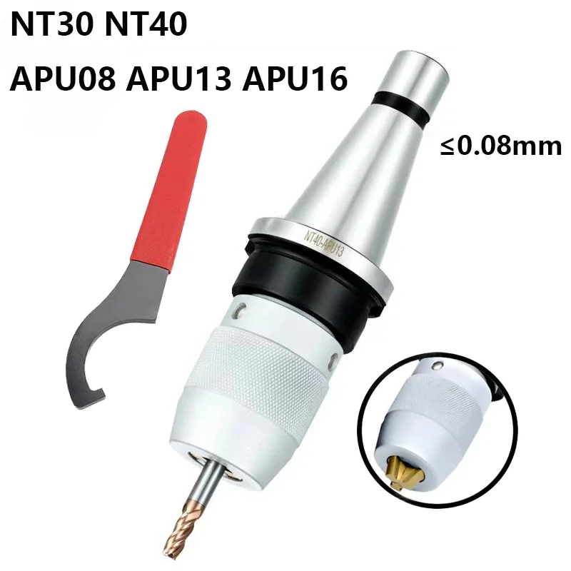 

NT30 NT40 APU08 APU13 APU16 APU Tool Holder NT Apu Series CNC Integrated Self-tightening Lathe Tools Holder Drill Chuck Collet