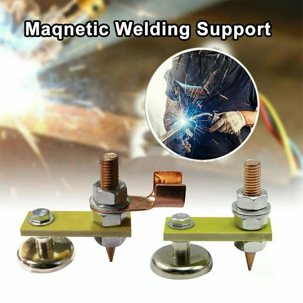 Welding Magnet Head Magnetic Support Clamps Holder Fixture Strong Welder Sheet Metal Repair Machine Ground Wires Clamps Copper