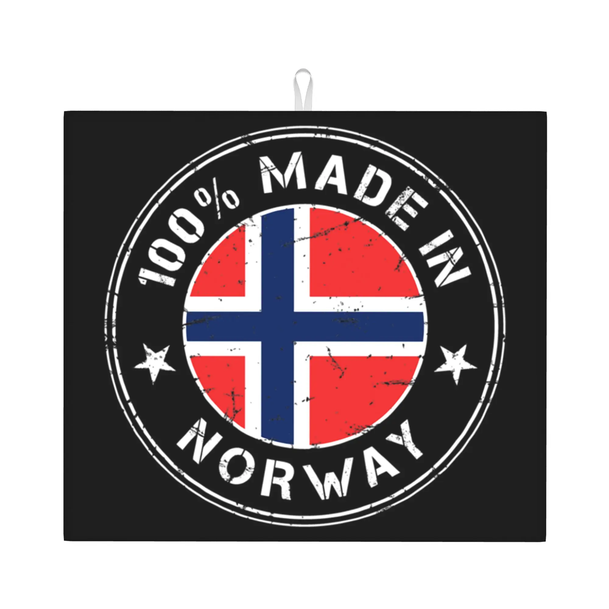 Drying Mat For Kitchen Norway Norwegian Flag Flag Made In Norway Water Absorbent Waterproof Kitchen Counter Protector Mat