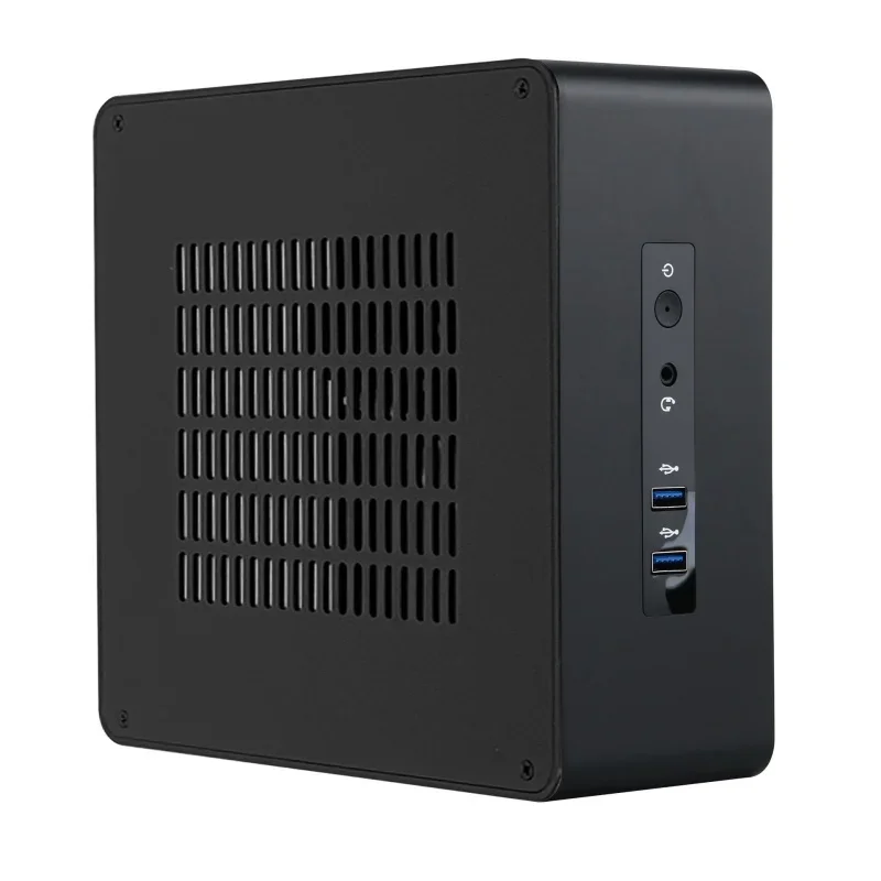 

Mini computer case industrial control home HTPC can stand or lie down supports itx motherboard SSD