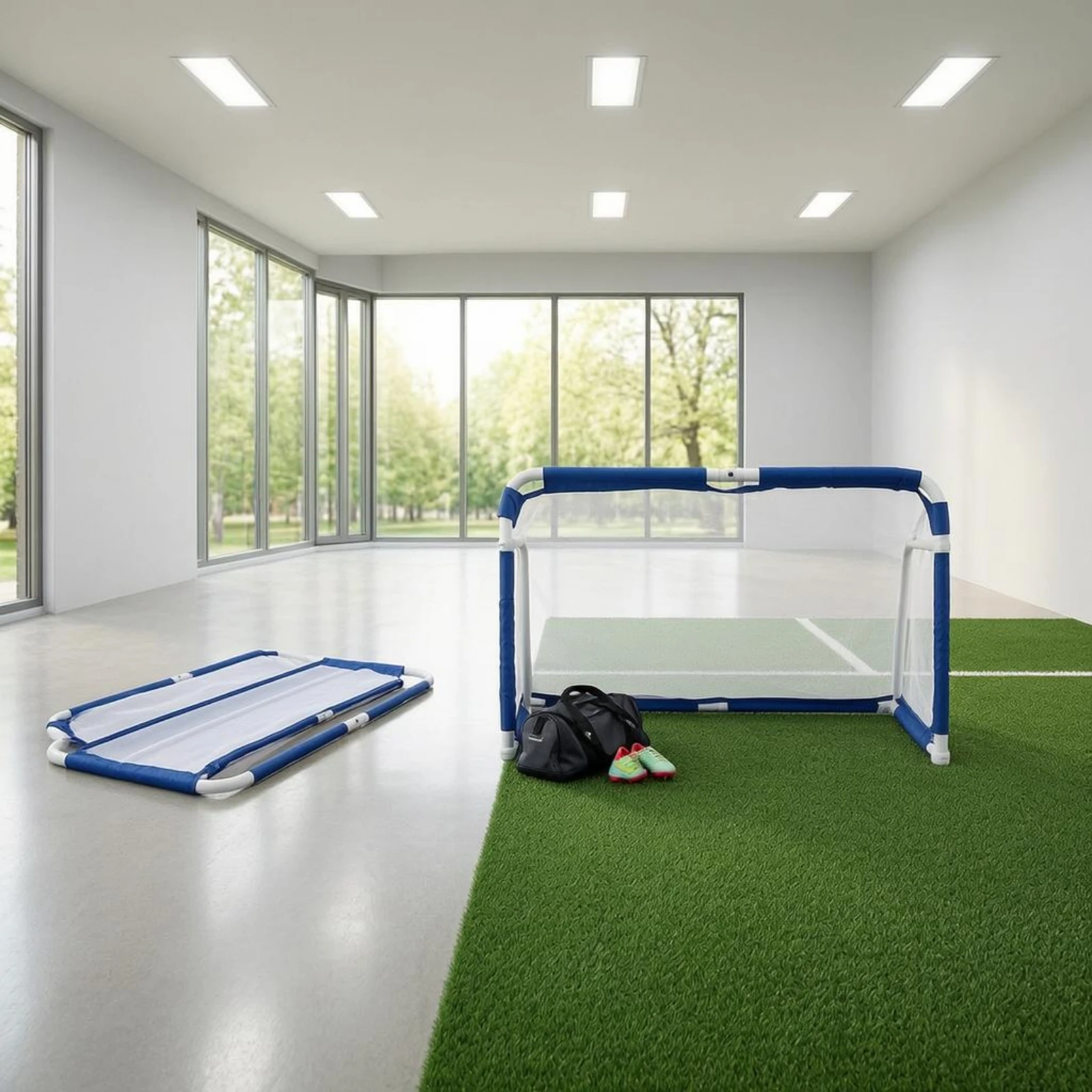 

Foldable Soccer Goal Protective Covering Covering Portable Soccer Goal Practice Net Easy Assembly for Training