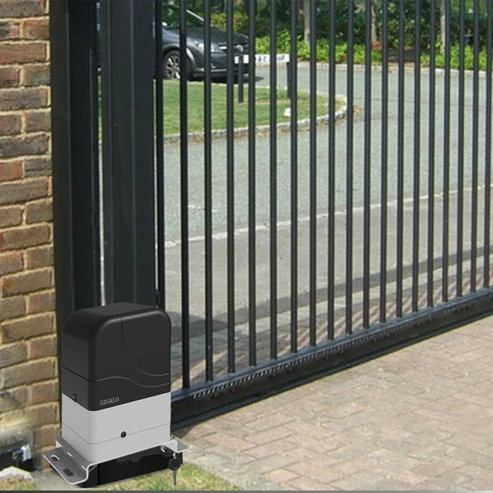 Electric Sliding Gate Opener Kit AC Motor Automatic Gate Door Operators Kit with 4m Steel Rack Infrared Sensor KITS Optional