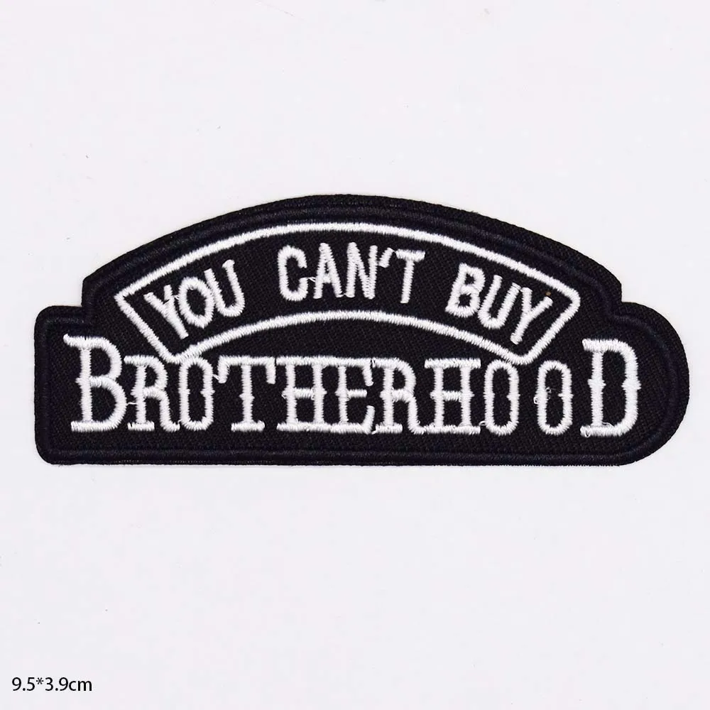 Bike Various Letters Iron On Embroidered Clothes You Can't Buy Brotherhood Patches For Clothing Stickers Garment Wholesale