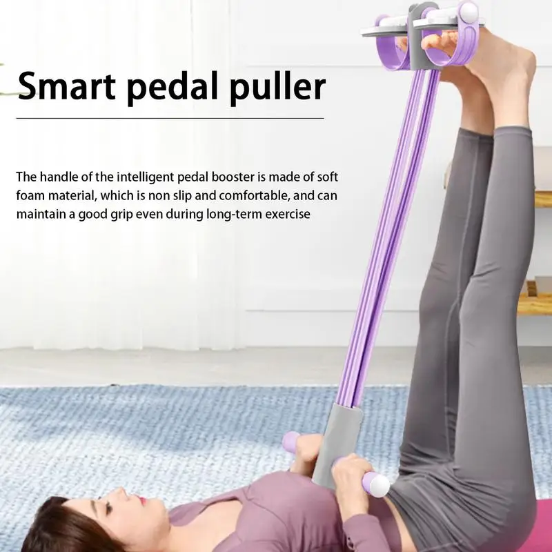 Pedal Puller Resistance Band Leg Stretching Equipment Body Trainer 6-Tube Pull Rope For Abdomen Waist Arm Leg Stretching