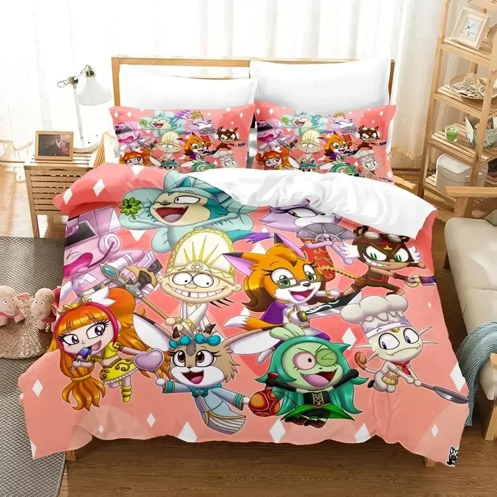 

3D Print Game Miitopia Printed Bed Set Duvet Cover Pillowcase Bedding Set Bed Linen Sheet Quilt Cover Full Queen King Size