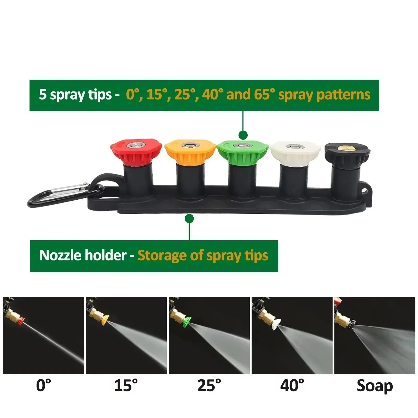 Snow Foam Cannon Lance Kit Compatible Karcher K2-K7 High Pressure Washer 1/4 Quick Connect Spray Gun Multi Nozzles view 6