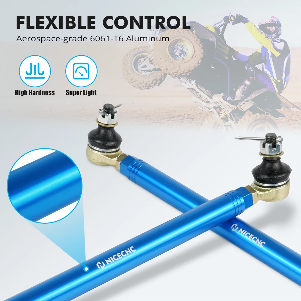 NICECNC Ball Joint Tie Rod Set For Yamaha Banshee YFZ350D YFZ350T 1988-2006 Tie Rod End Aluminum ATV Accessories Kit Go Kart