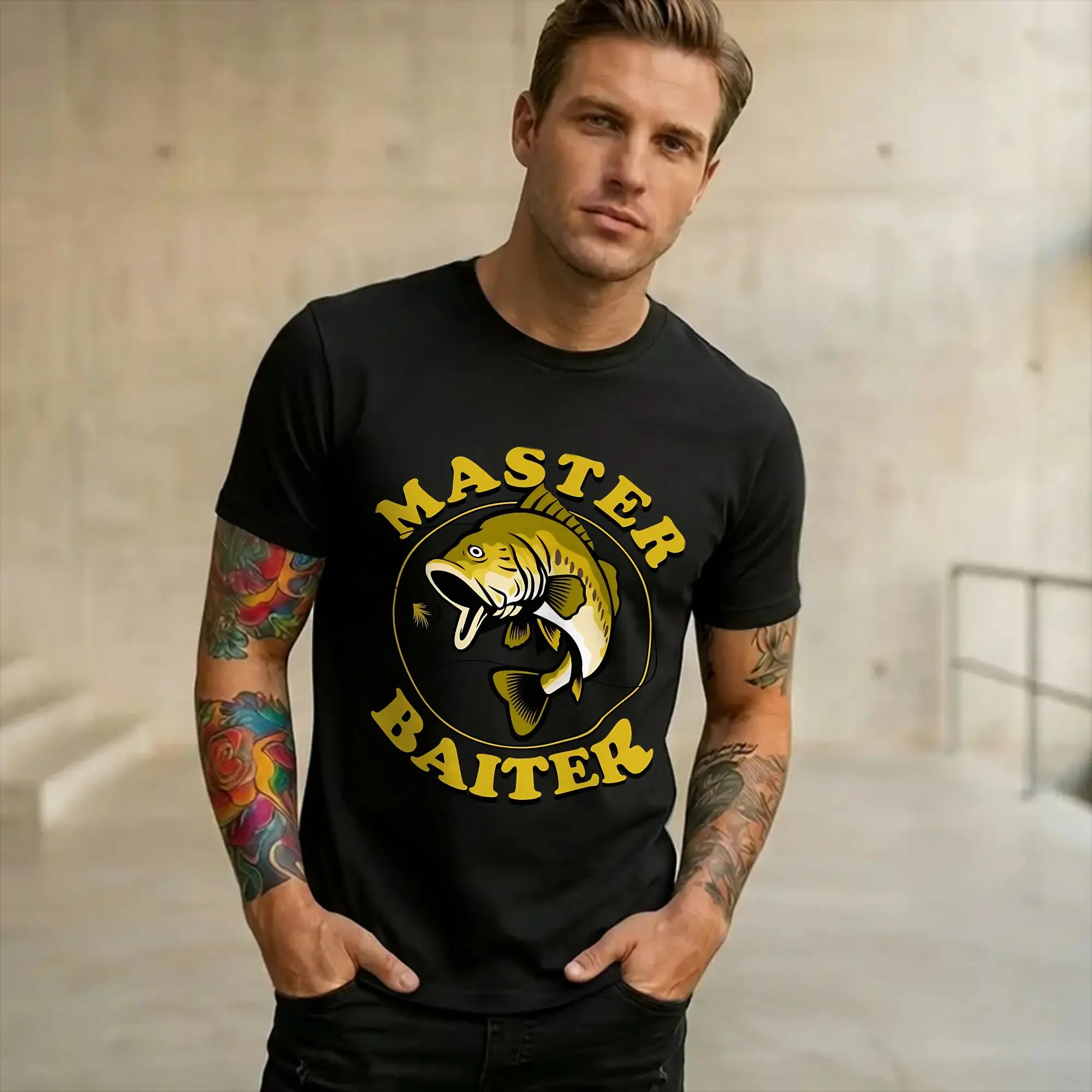 Master Baiter Funny Fishing  Fashion T Shirts for Men Women  Pure Cotton  Tee Shirt Clothes