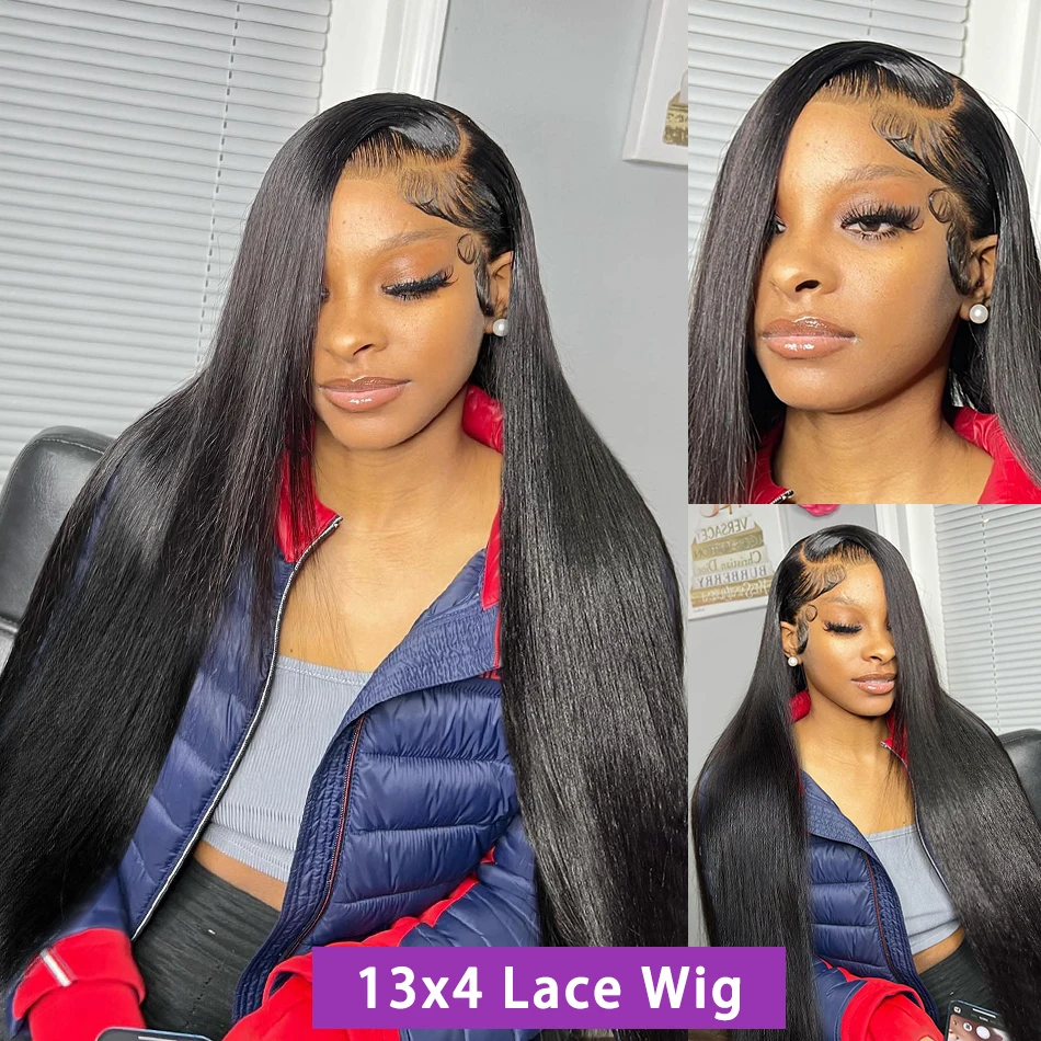 13x4 13x6 Hd Lace Frontal Wig 30 32 34 Inch Straight Lace Front Wig Human Hair 360 Lace Frontal Wig 5x5 Gluless Closure Wig