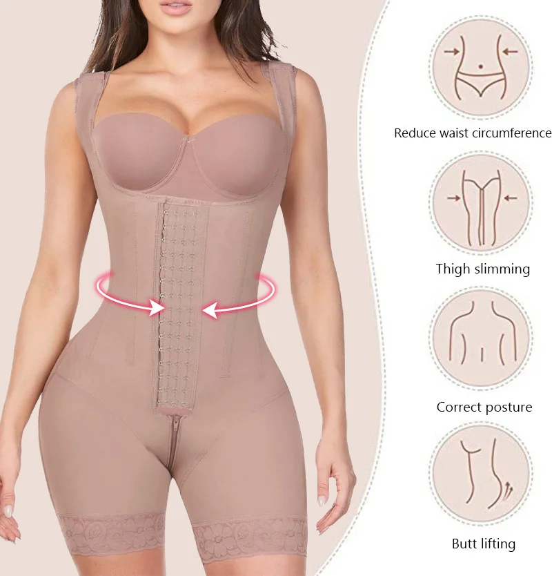 Fajas Colombiana Girdle Full Body Shaper Waist Trainer Butt Lifter Shapewear Postpartum Corset Flat Belly Thigh Slimmer