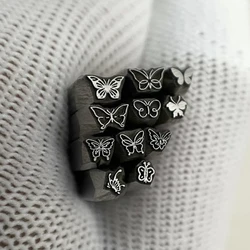 Butterfly Design Jewelry Steel Punch Metal Stamps Leather Silver Stamping Pressing Tool Embossing Puncher DIY Craft Carving Logo