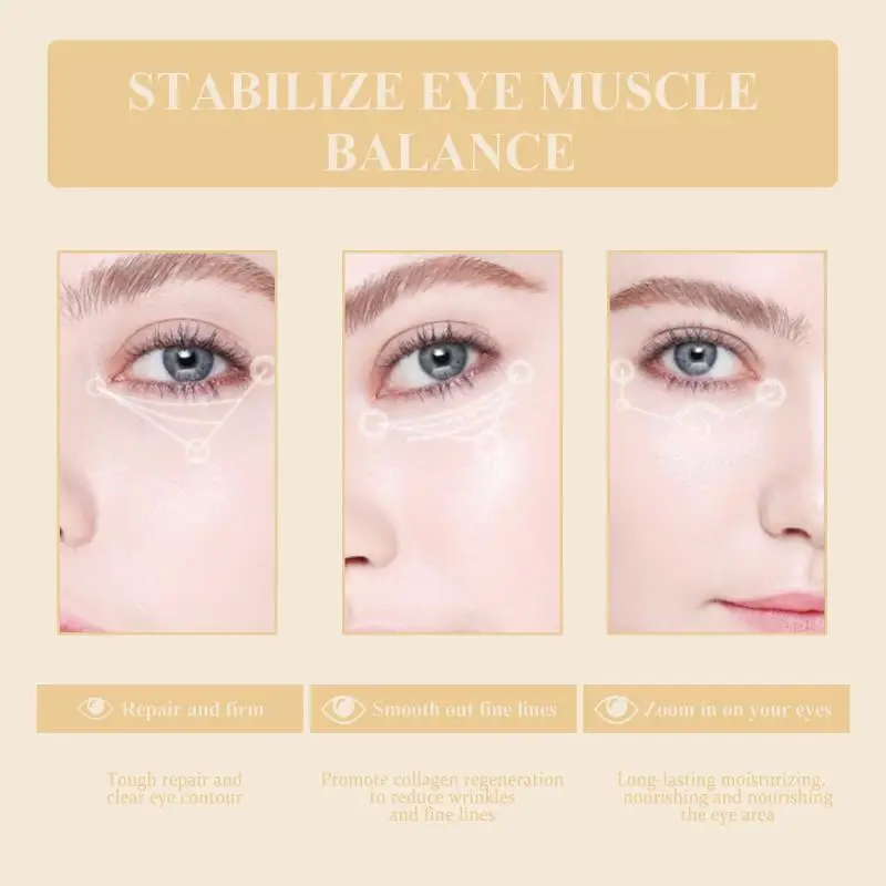 30g Repair Eye Cream  Firming Eyes Bags Removal Anti-Puffiness Fade Fine Lines Smoothing for Under Eye Skin Care
