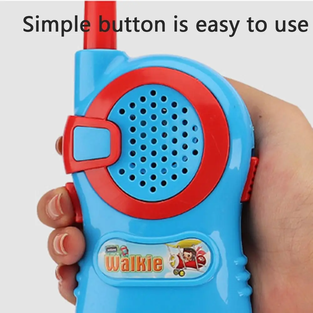 Mini walkie talkies para crianças, rádios bidirecional, desenhos animados eletrônicos de longo alcance, brinquedos divertidos, fácil de usar, meninas, pacote 2