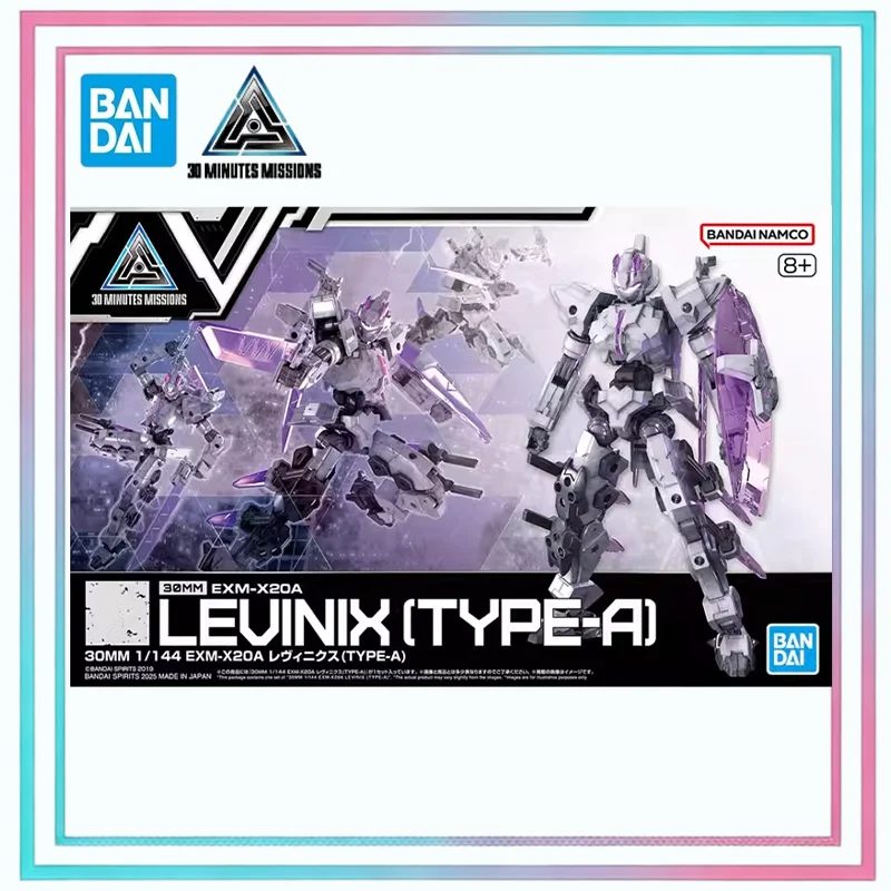 

Оригинальный конструктор Bandai 30MM 1/144 EXM-X20A LEVINIX Type A: Фигурка-модель из аниме, игрушка-подарок для мальчиков