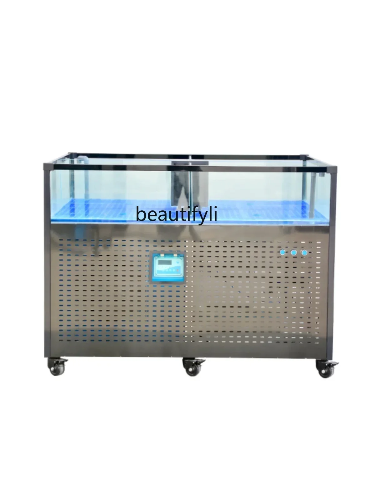 NQ Mobile seafood tank supermarket commercial seafood tank shellfish pool refrigerator integrated aquatic restaurant   fish tank