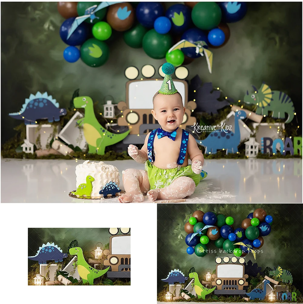 Dinosaurs Sports Forest Adventure Theme Backdrops Kids Baby Birthday Cake Smash Photocall Decors Child Photocall Backgrounds