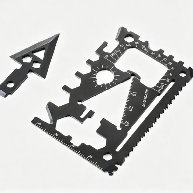 Outdoor Portable 18-in-1 Card Multi-purpose Multi-tool Wildlife Survival Camping Life-saving Equipment Card