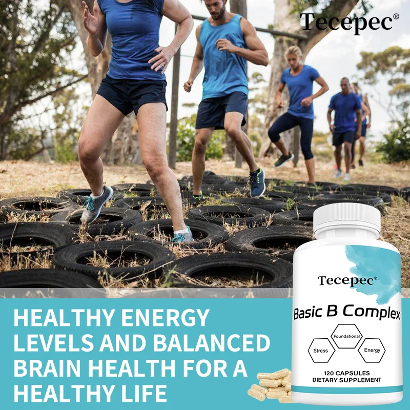 

Vitamin B Complex Supplement To Help Boost Energy, Improve Mood, and Support Nervous System Health, Gluten-free.