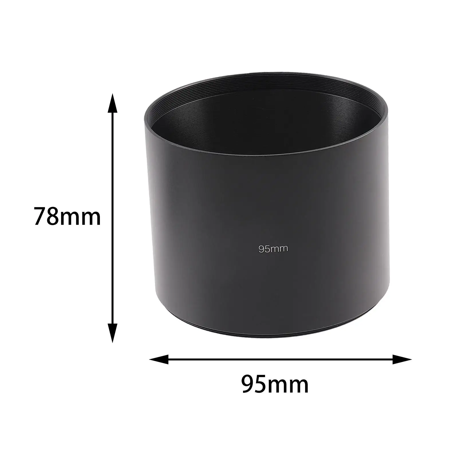 ネジ式メタルレンズフード-95mm-フィルタースレッドレンズプロテクションは、ネジ式レンズの代替品です。