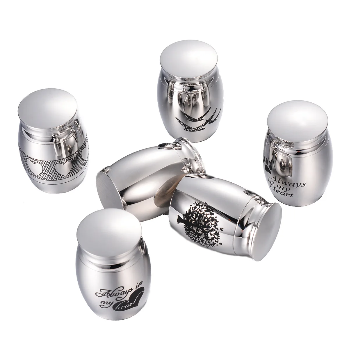 Stainless Steel Keepsake Urns for Human Ashes Multiple Colors To Choose Small Cremation Urns for Human Ashes or Pet Ashes