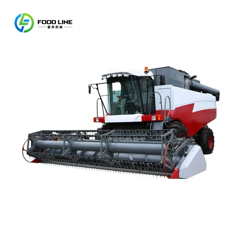 Customized Combined Harvester Corn Wheat Cotton Harvester Large Horsepower Wheel Type Cheap Price