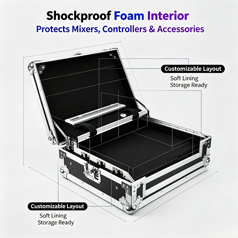 Sturdy Custom Dj Equipment Storage Box Portable Bar Dj Console Protective Housing