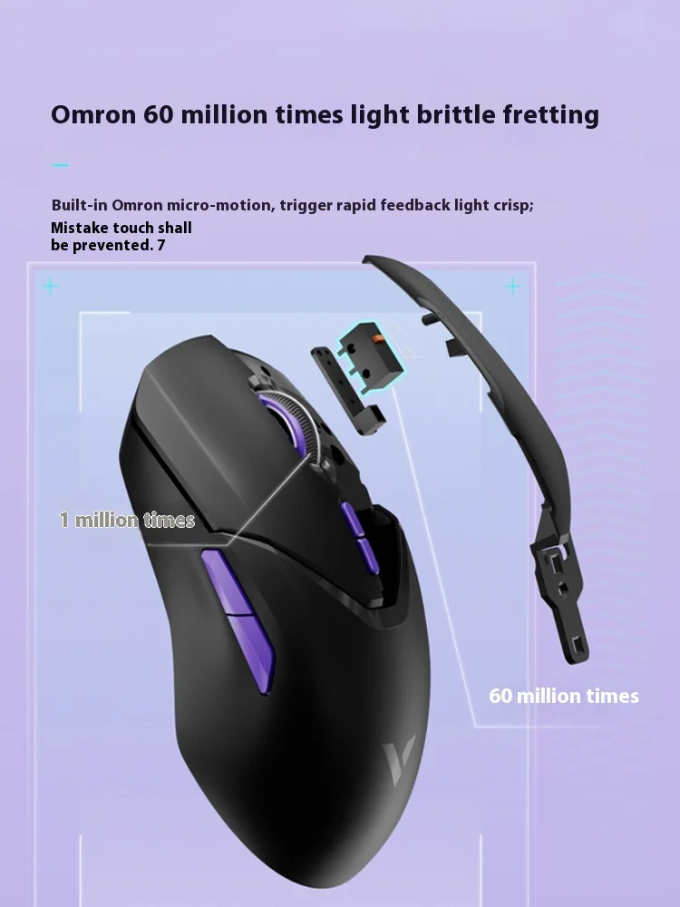 Imagem -03 - Pro Mouse sem Fio 8k Return Dual Mode Low Delay Lightpeso E-sports Gaming Sensor Paw3398 Acessórios pc Gamer Rapoo-vt9