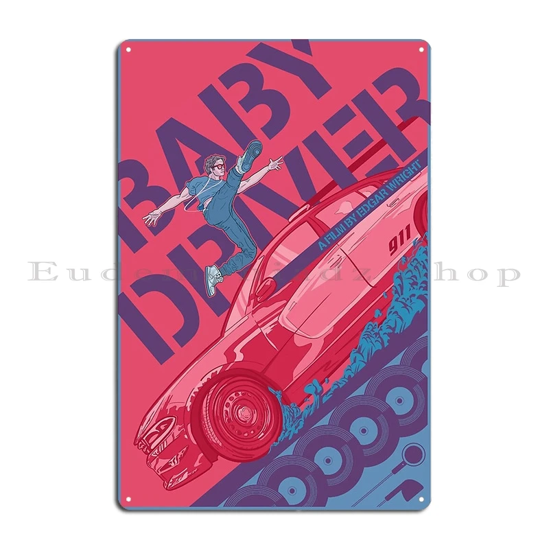الخنصر سائق الطفل البديل الفيلم خمر 80s المشارك لوحة معدنية المشارك حانة خلق جدار كهف مضحك شخصية تين تسجيل ملصق