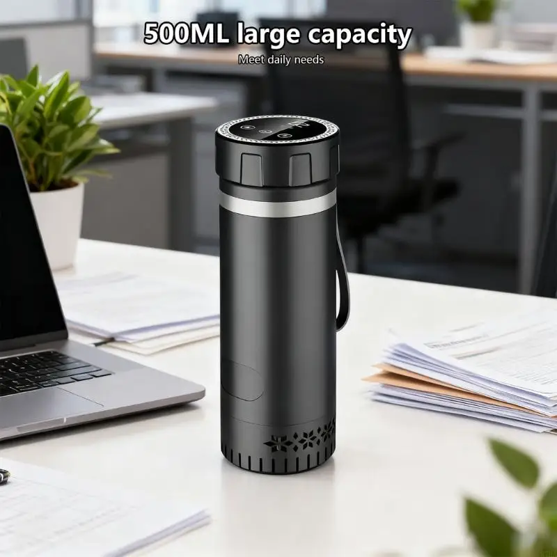 كوب سفر معزول مزود بتقنية تبريد البطارية للمشروبات الباردة المتنقلة 87HA #6