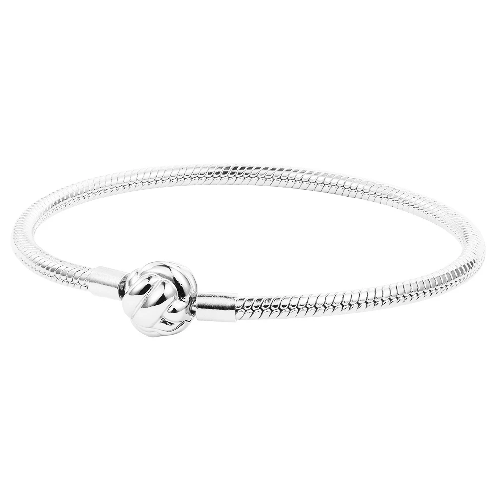 

Wave Round Clasp Silver Chain Fits European Bead Sterling Silver Jewelry Wedding Bracelets For Jewelry Making