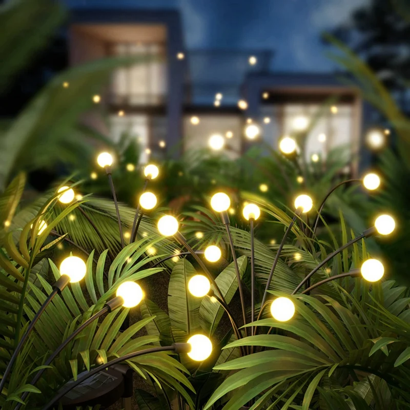 Solar Garden Lights, New Upgraded Solar Swaying Lights, Sway By Wind, Firefly Lights Solar