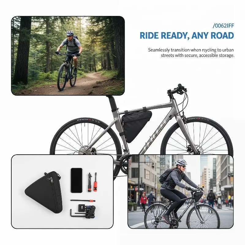 Triangle Frame Bike Bag 1Pcs with Waterproof Properties for Front Tube Storage in All Weather
